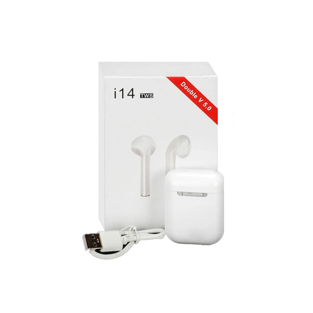 

Hot selling twins touch i14 V5.0 TWS stereo earbuds earphone i12 headphone with charging case wireless charging i11 i13 i12pro