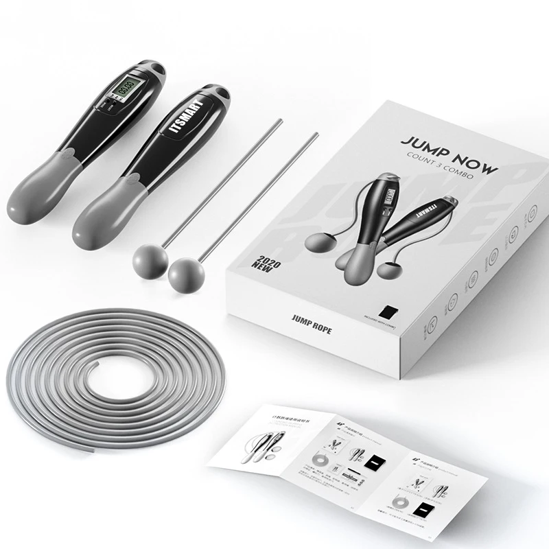 

Amazon LCD Screen Counting Electronic Skipping Rope Cordless Digital Jump Rope