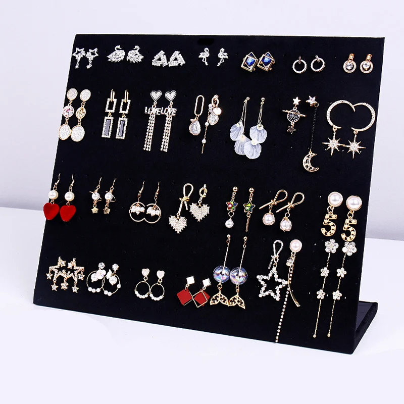 

Manufacturers Direct Storage Rack Custom Holder Velvet Bracelet Jewelry Display Earring Necklace Bracelet Organizer, Black