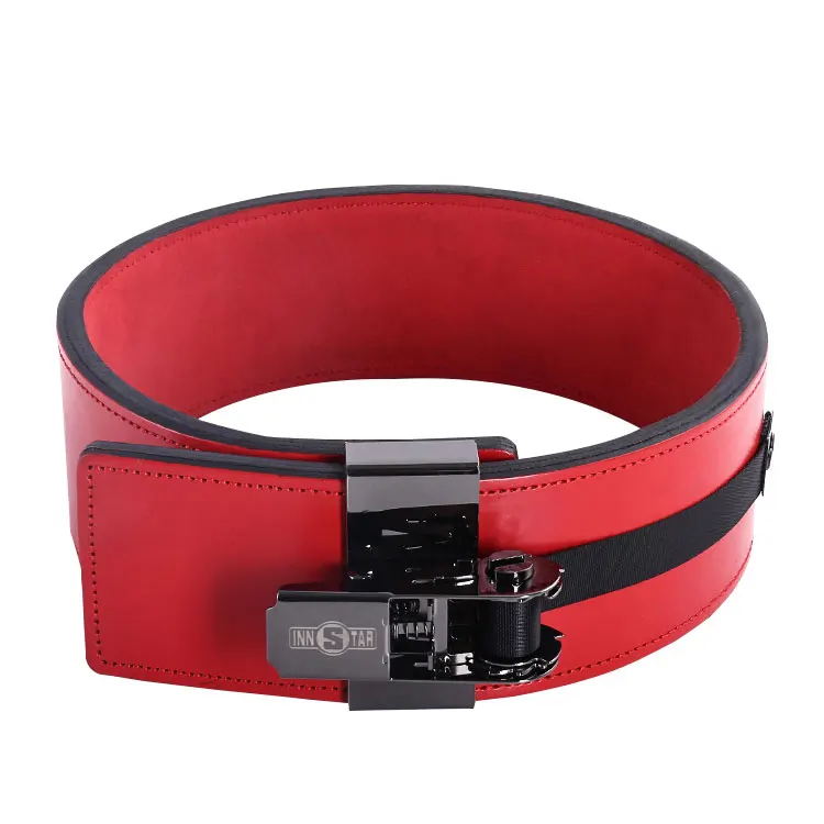 Infinitely variable Adjustment 13mm Cowghide Leather Gym Weight Lifting Belt