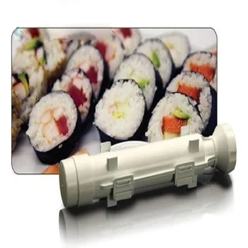 

Sushi Maker Roller Rice Mold Bazooka DIY Vegetable Meat Rice Rolling Tool Household Rice Ball Making Machine For Kitchen, White