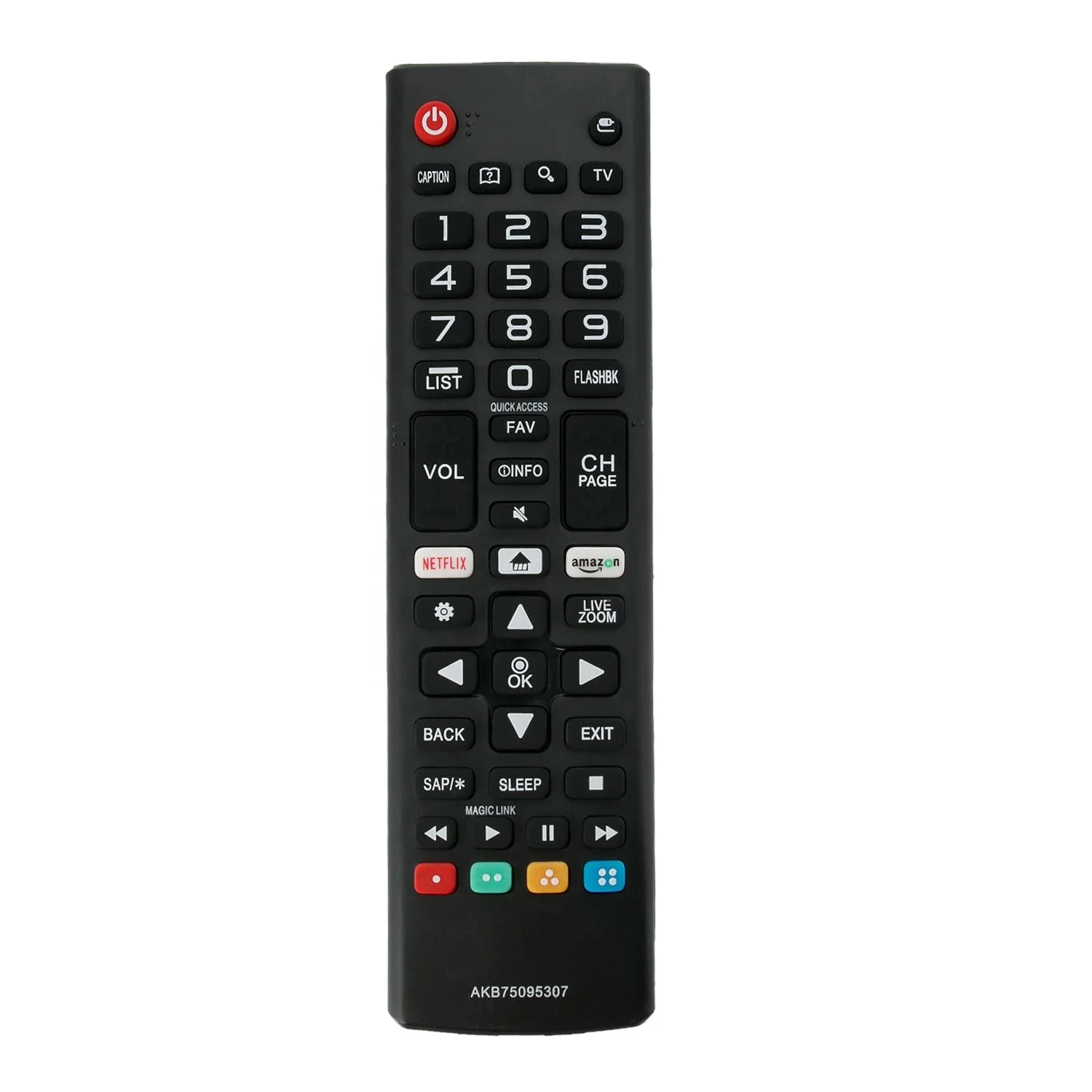 

New Replacement TV_remote_controls use for LG Smart TV AKB75095307 4K UHD Netflix button, Black