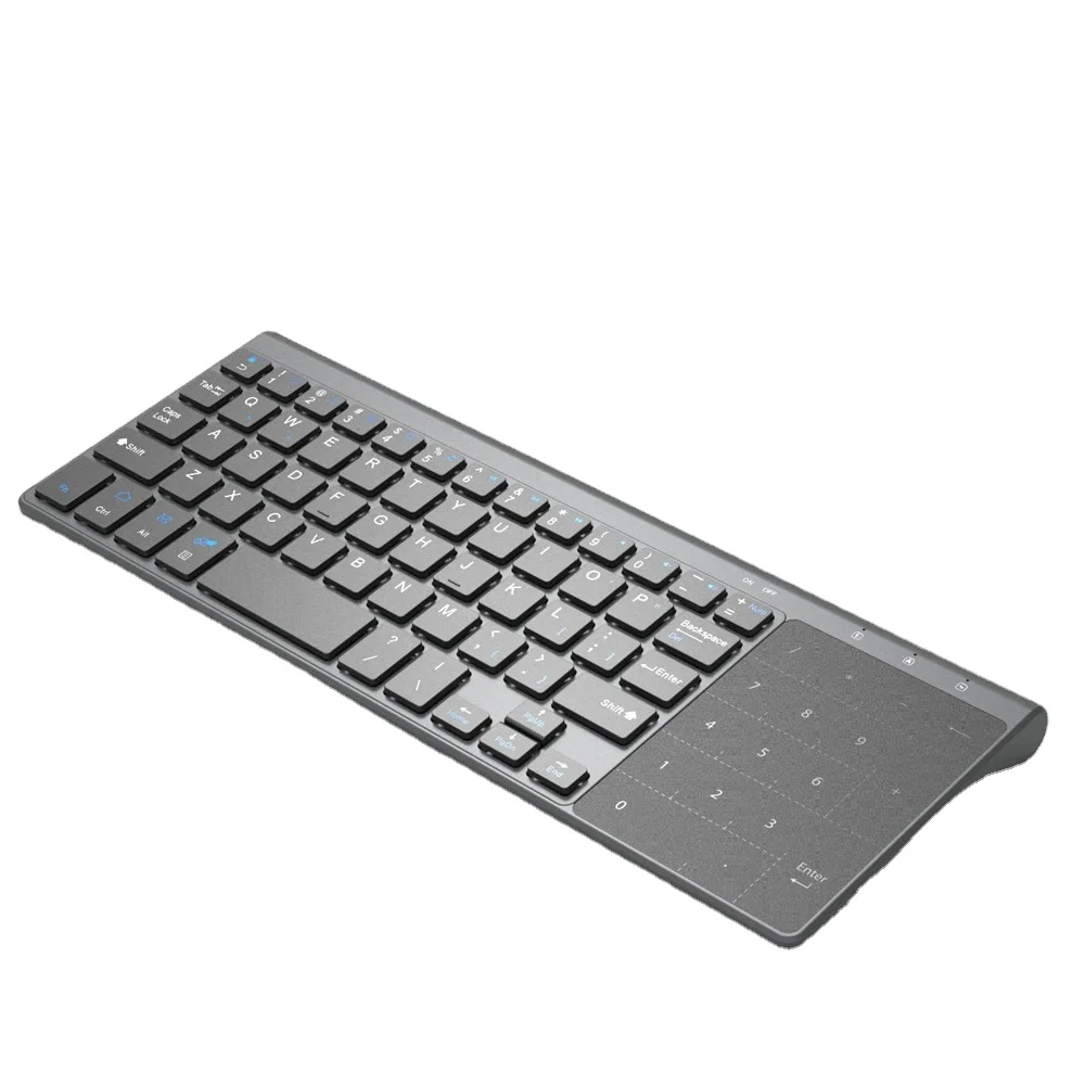 

Real 59 Keys 2.4G Wireless Touch Pad Sensitive Computer Keyboard with Touch Mouse, Black