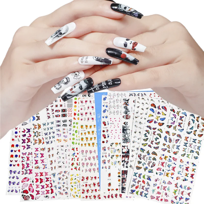 

Butterfly Sticker Diy Big Butterfly Sticker Big Butterfly Christmas 12-in-1 Bulk Finger Nail Sticker 2021, As picture