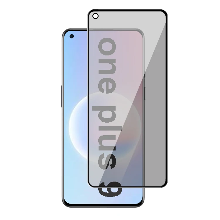 

New Product Anti Spy Privacy Tempered Glass Screen Protector For One Plus 5 5T 6 8 9 Pro 9R nord 2, Black