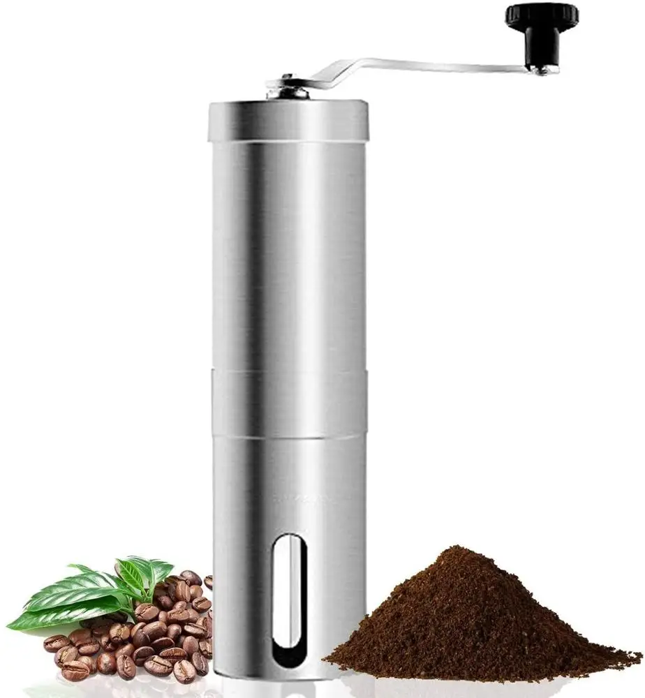 

Portable conical burr hand bean grinder coffee stainless steel coffee mill manual coffee grinder