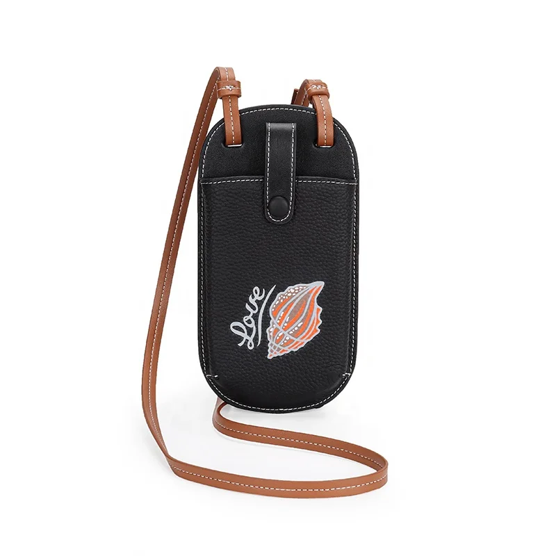 

Letter Printing Women Crossbody Mobile Phone Pouch Messenger Bags Women Small Wallet Purses Mini Genuine Leather Shoulder