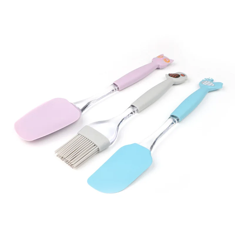 

Cuten Backwerkzeuge Silikon 3 PCS PACK Kitchen baking tools Heat-Resistant Silicone spatula spoon brush kitchen utensil set, Watermelon