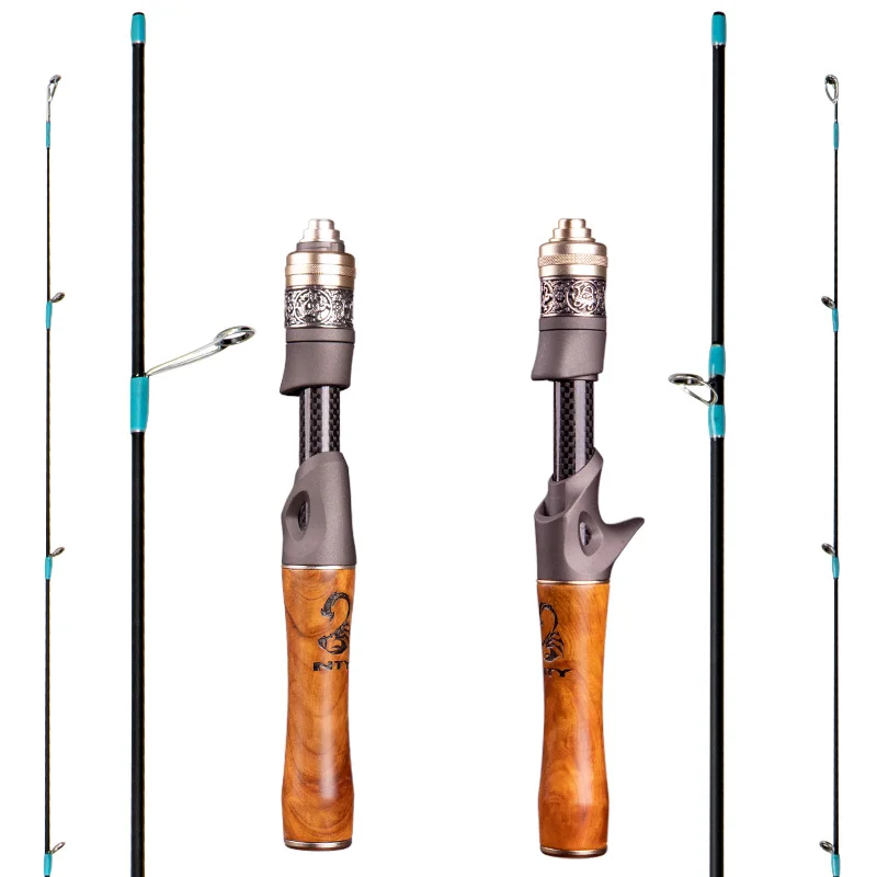

MOYING II Stock/OEM MOQ100 Wooden handle Ultra light U L carbon fiber fly Spinning and Casting rods fishing rod