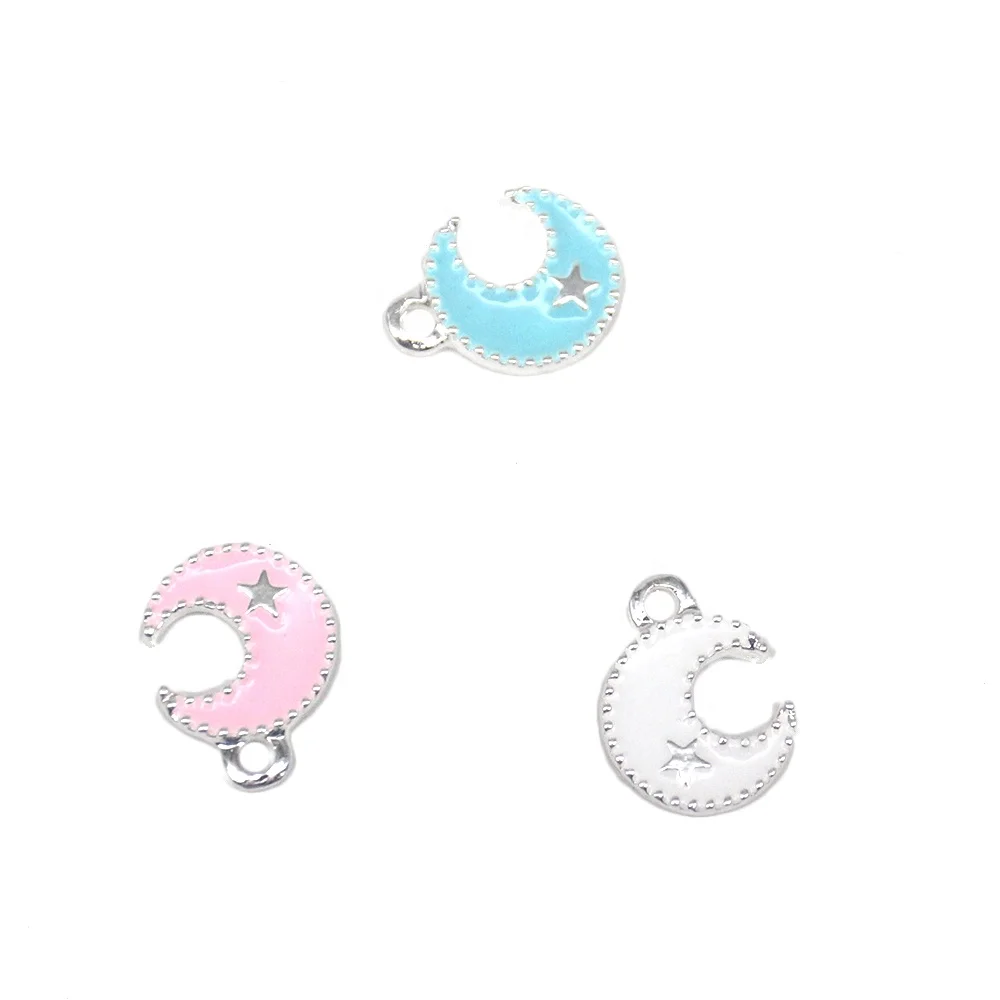

Tiny Cute DIY Jewelry Making Charms Enamel Muslim Islamic Crescent Moon Star Charms for Baby Pin /Necklace/Bracelet, Various, as your requsts