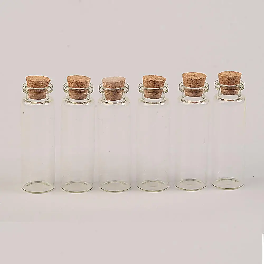 
22x70mm 18ml Small Glass Crafts Bottles With Corks Mini Perfumes Bottles Tiny Vials Jars Containers Borate glass Jars 
