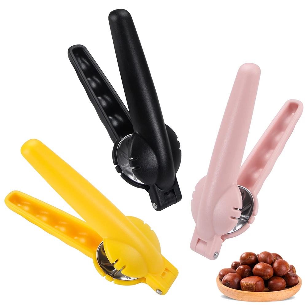 

Portable Nutcracker Clip Pliers Walnut Cutter Kitchen Tool Chestnut Opener Knife, Black, pink, yellow, silber