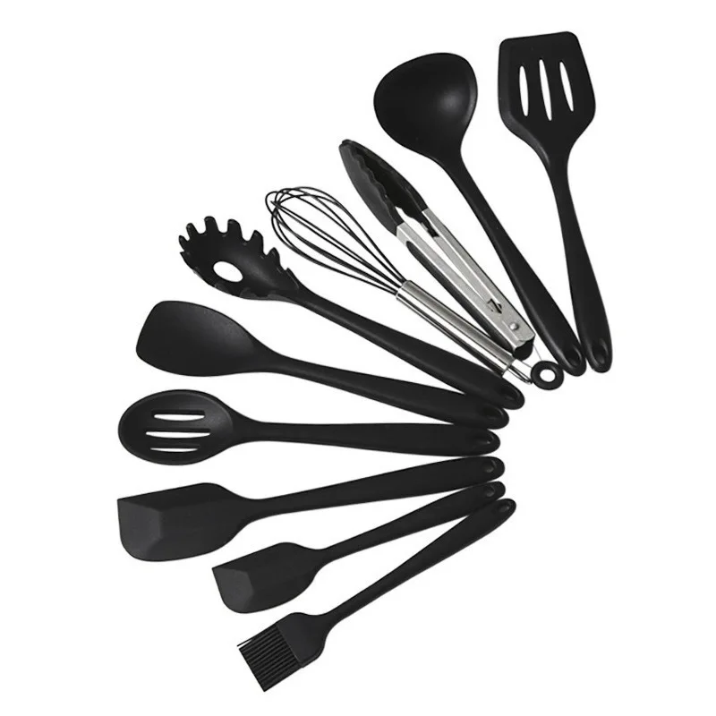 

Heat Resistant Silicon Cooking Utensils Set, 10 Pieces Silicon tools Set