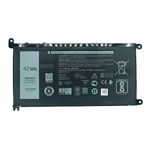 

szhyon 11.4V 42Wh OEM WDX0R Laptop Battery compatible with Dell Inspiron 13 7368 14-7460 15 7560 17 5765 5767 5770 3CRH3 T2