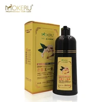 

MOKERU Ginger black hair shampoo fast hair blackening and 100% grey hair cover for men and women