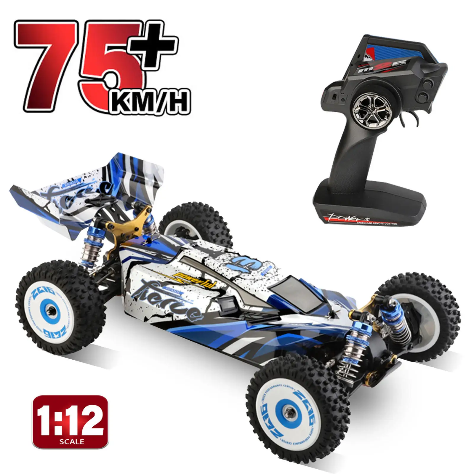 

Wltoys 124017 1/12 2.4G 4WD 75km/h RC Car Metal Chassis model toy Off-road racing car model