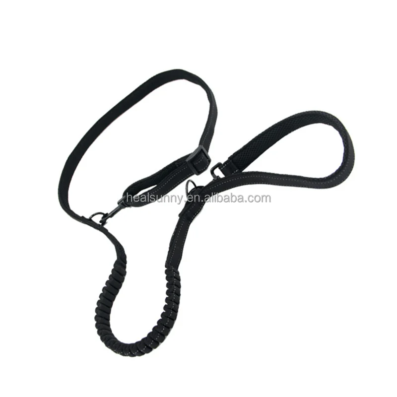 

Dog Leash With Durable 2 Soft Padded Handles Dog Seat Belt, Customized color, black