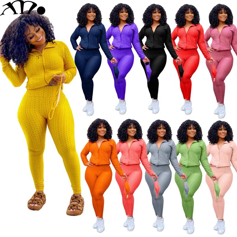 

XM-253127 new arrivals 2020 womens winter clothes tracksuits long sleeve 2 piece pants set fashion clothing for women 2020