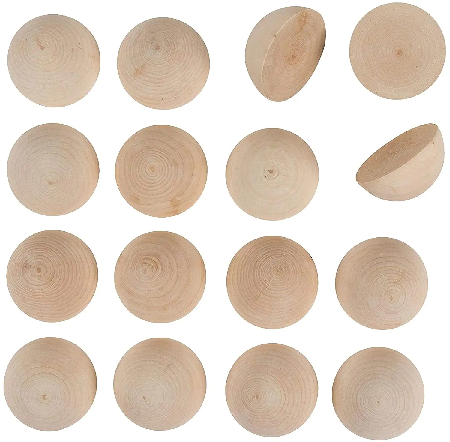 

Tailai Unfinished Split Wooden Balls Half Cut Wood for Crafts Kids DIY Projects Dropshipping