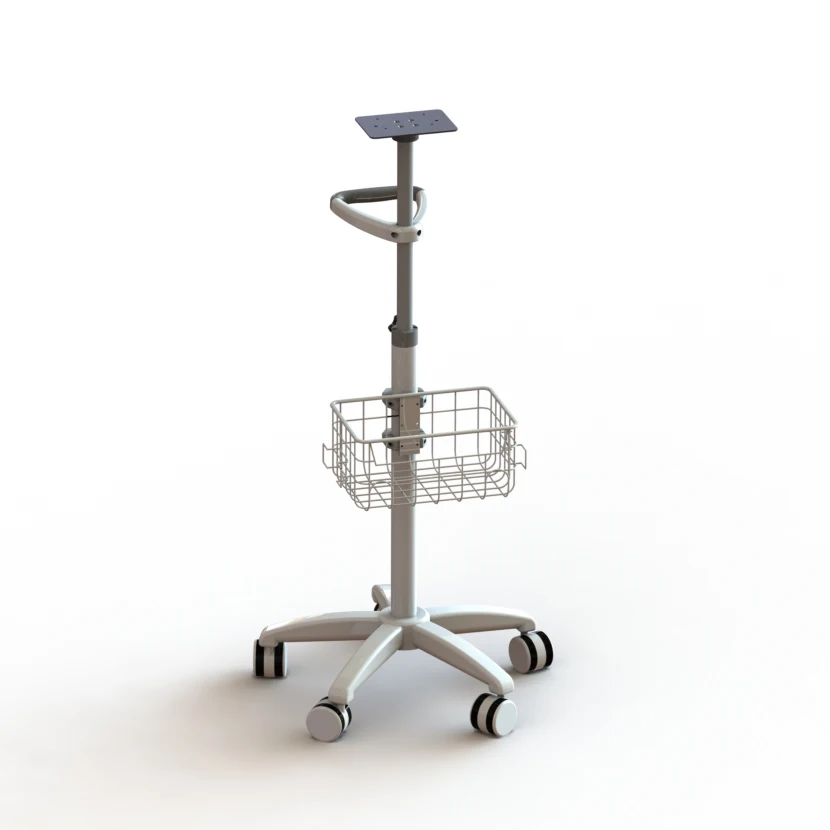 

High Quality Economical Height Adjustable Patient Monitor trolley cart for hospital