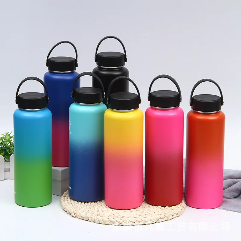 

Amazon top seller 2021 32oz Stainless Steel Water Bottle Flask Vacuum Insulated Wide Thermal straw, Multiple colors