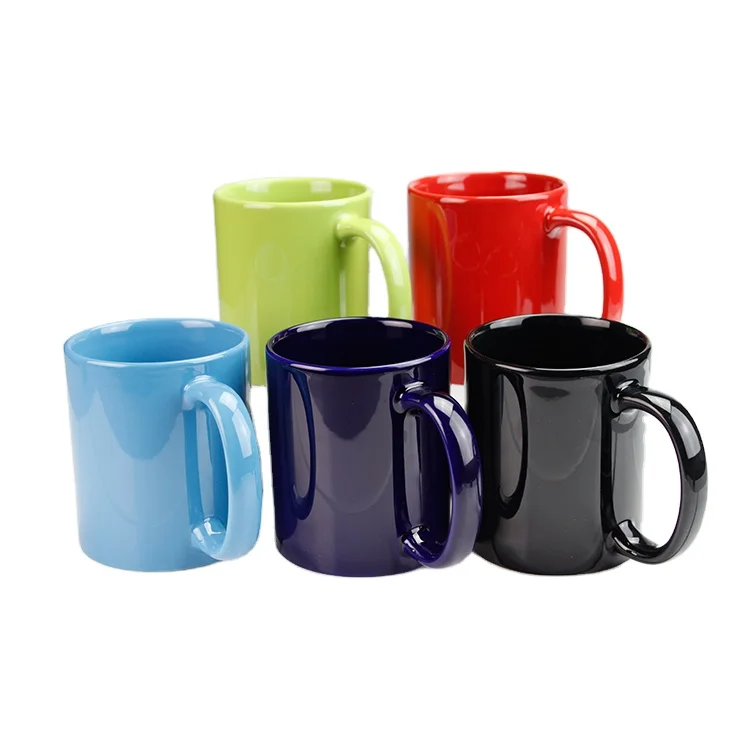 

New Arrival 11OZ All Colorful Mug for Sublimation wholesale Plain Ceramic Coffee Mugs, Blue, red, yellow, black, light blue, light green