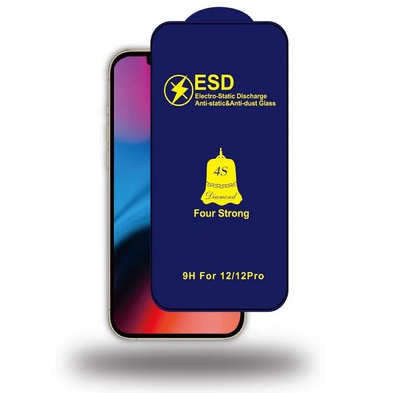 

High Quality Four Strong Tempered Glasses For iPhone 13 14 12 11 Pro Max Big Edge ESD Screen Protector Film For iPhone Xr Xs Max