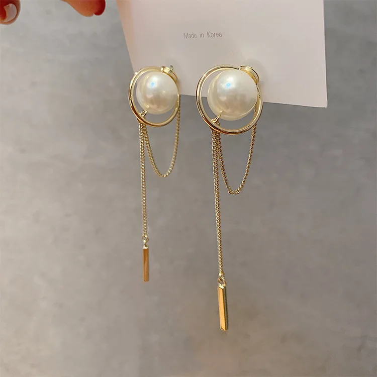 

High Quality Pearl Earrings For Women Hoop Women Gold Drop Post Pin Single Pearl Earrings, Multi-colors