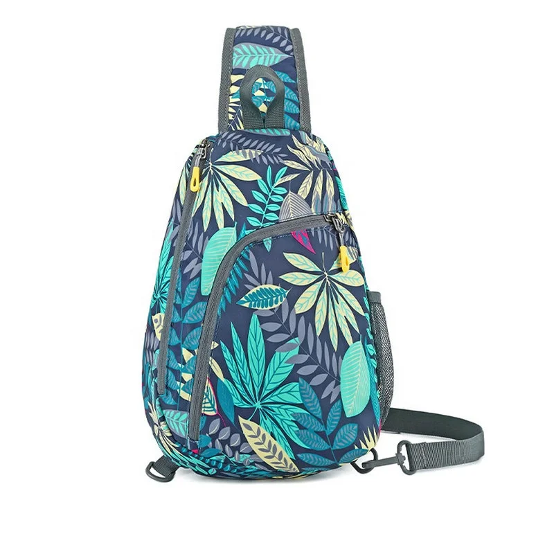 

Waterproof hiking daily casual shoulder bag unisex chest bag with printed pattern