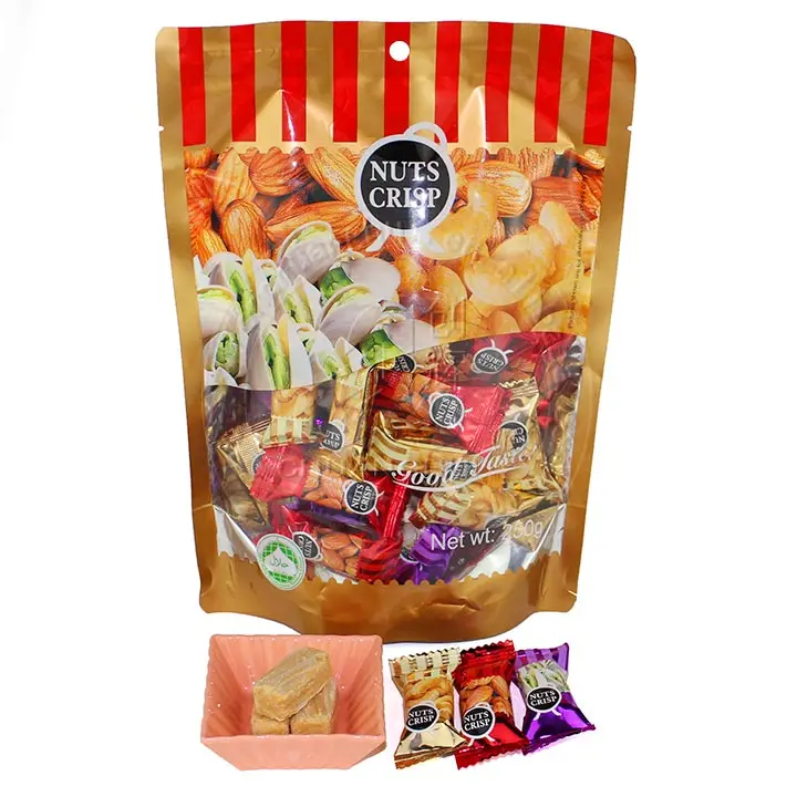 250g Nuts Crisp Peanut Candy with Cashew nut/Pistachio/Almond Flavors