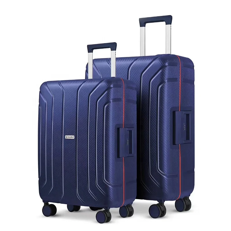 

Wholesale Price Korea Market 100% Polypropylene 20"/24" 2 pcs trolley case hard side suitcase travel luggage PP Luggage, Customized