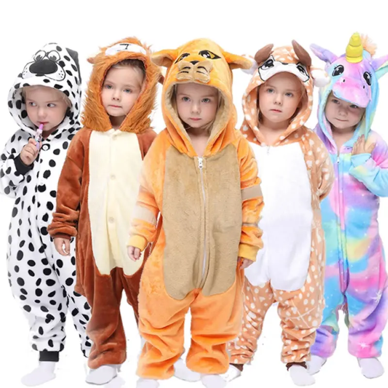 

Children Pajamas Winter Sleepwear Boys Girls Pajamas Sets Cute Cartoon Unicorn Pegasus Lion Animal Kids Pyjamas Pijama