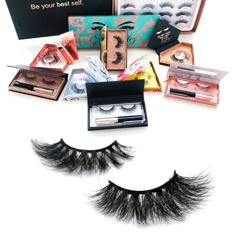 

hot sale eyelashes mink eyelashes wholesale 3d 25mm mink eyelash with custom box