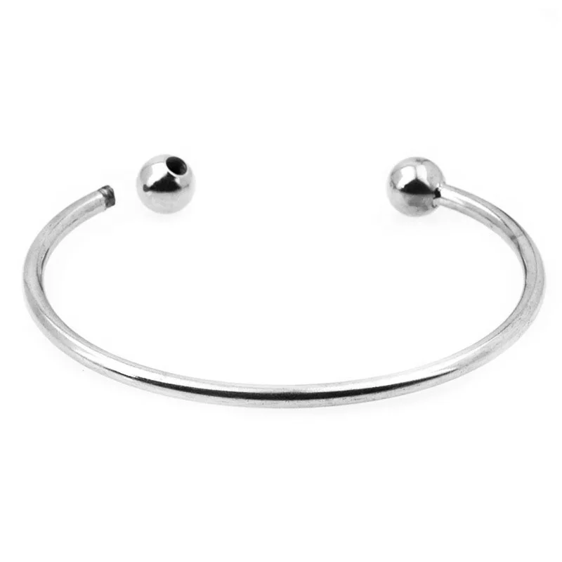 

DIY Initial bracelet accessories women jewelry charms silver Alloy cuff bangle with screw beads for babies girl Gift jewellery, Sliver,gold,rose
