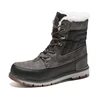 Snow boots men winter outdoor waterproof warm plus velvet non-slip hiking boots large size high to help ski shoes military boots