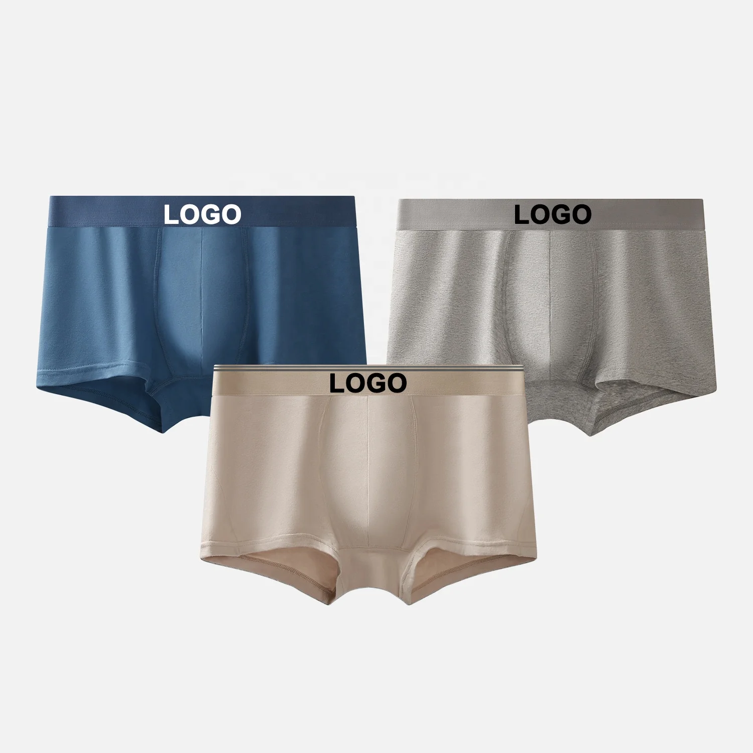 

2022 Customized LOGO 95 Cotton Man Underwear Stretch Mid Waist Comfortable Undergarments Men Boxers Briefs