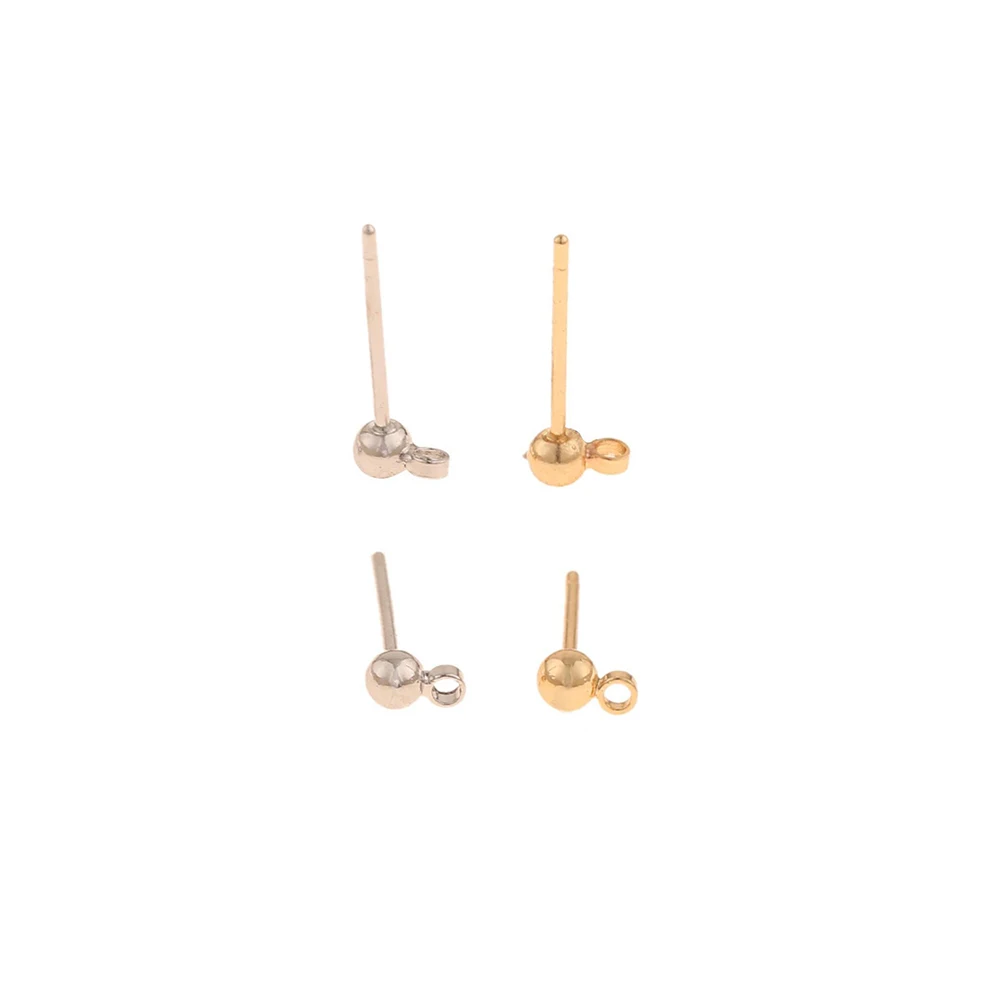 

Jewelry Accessories Cordial Design 100Pcs 3*5MM Jewelry Accessories Earring Findings Genuine Gold Plating DIY Making Hand Made