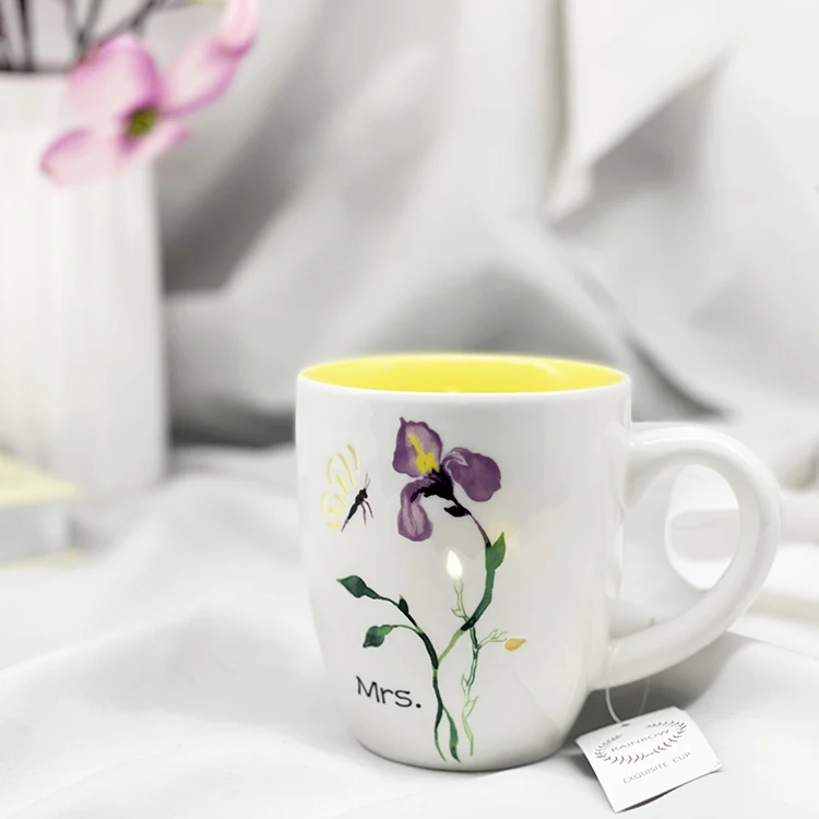 

Factory Wholesale Coffee Magic Porcelain Coffe Direct Ceramic Mug Funny Creative Milk Breakfast Drinking Ceramic Couple Cup