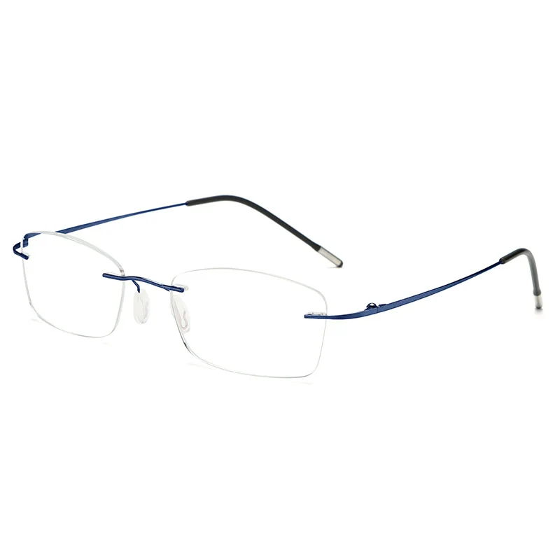 

Anti blue light HD titanium light rimless trendy retro designer optics reading glasses men women wholesale reader glasses frame