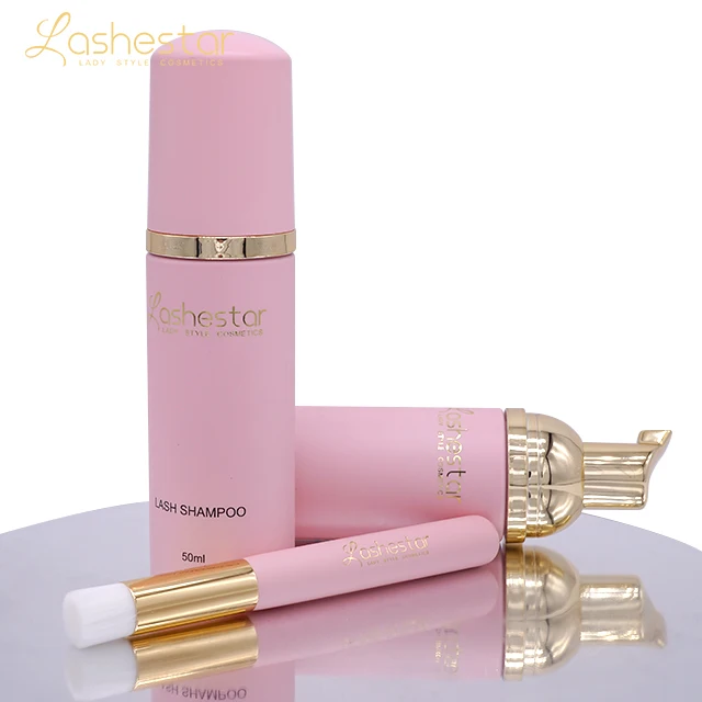 

oil free high quality organic mink lash shampoo cleaner custom label eyelash shampoo, Clear