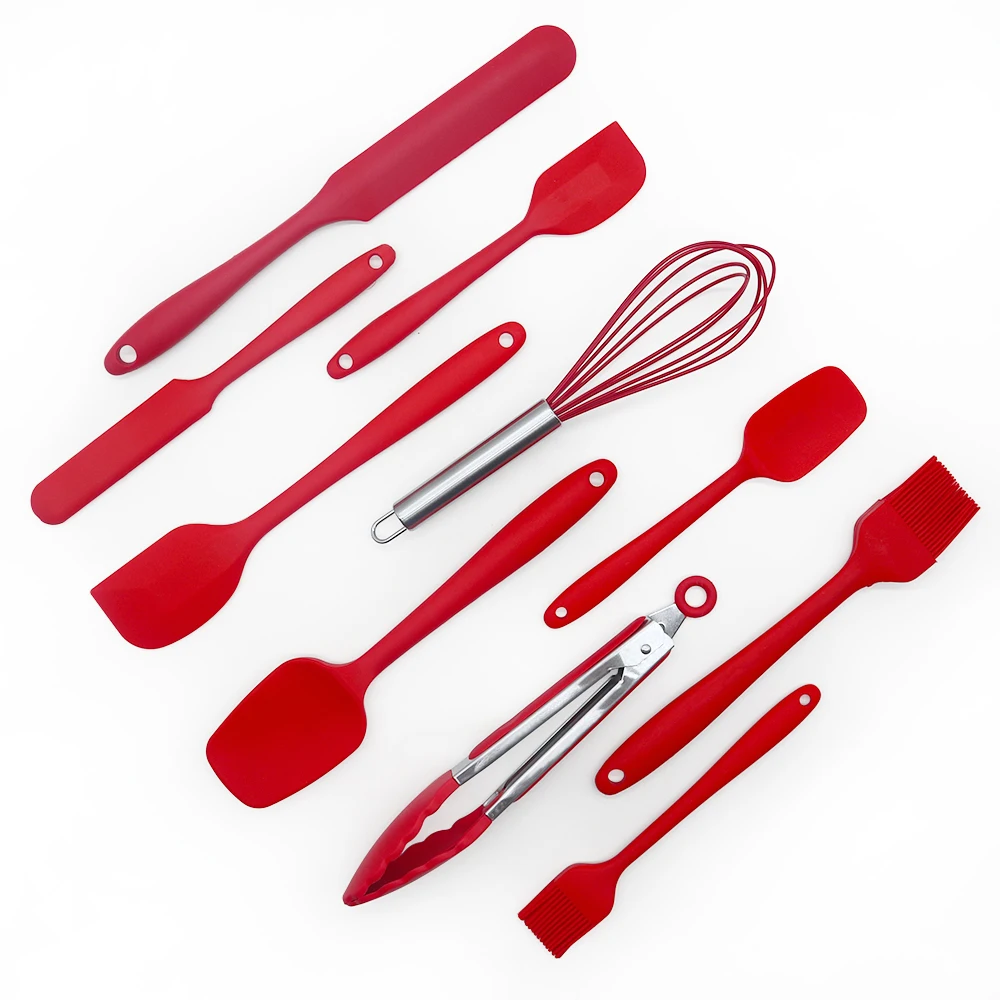 

Amazon top seller 10 Piece Kitchen Cooking Utensils set jogo silicone cozinha Spatula Baking Gadgets