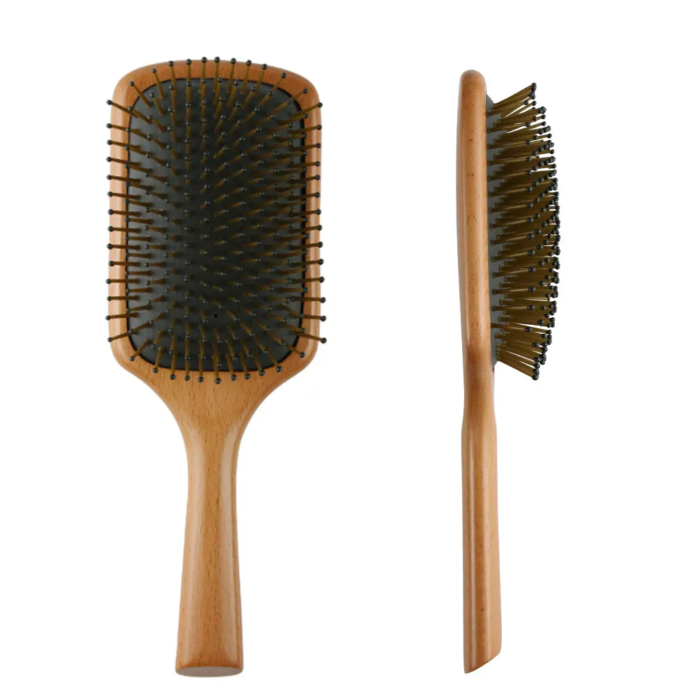 

natural eco friendly scalp massager air cushion paddle hair brush, Natural color