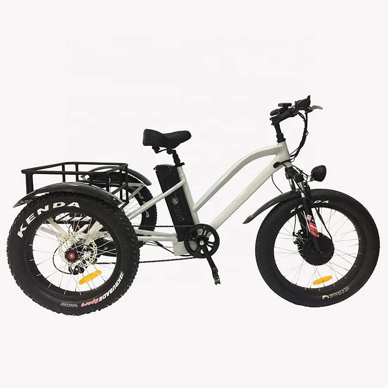 

Ristar best fat tire adult electric tricycle cargo tricycle for sale electric trike, Red, white and black for sample
