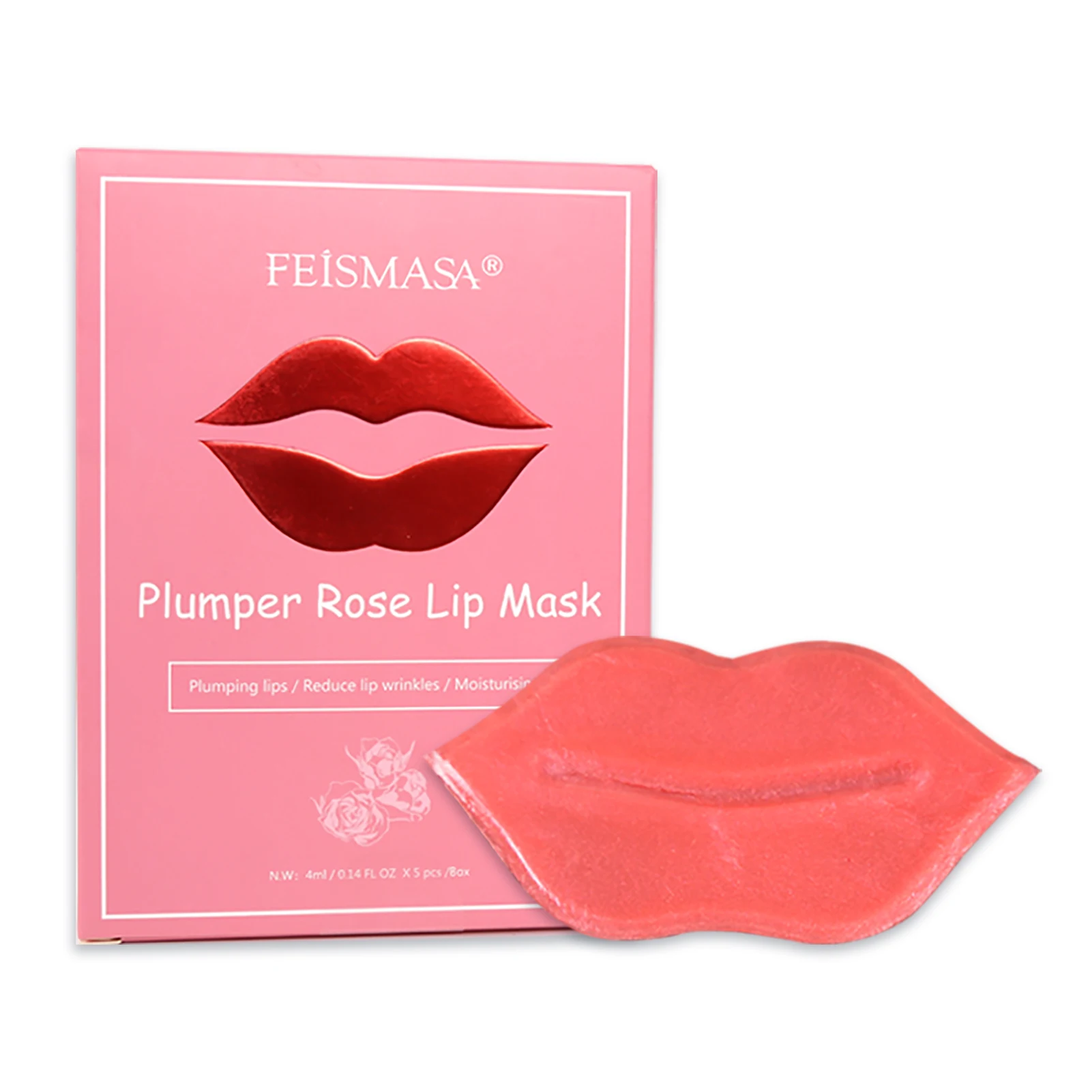 

Private Label Anti Aging Wrinkle Skin Care Hydrogel Pink Jelly Crystal Sheet Collagen Lip Mask