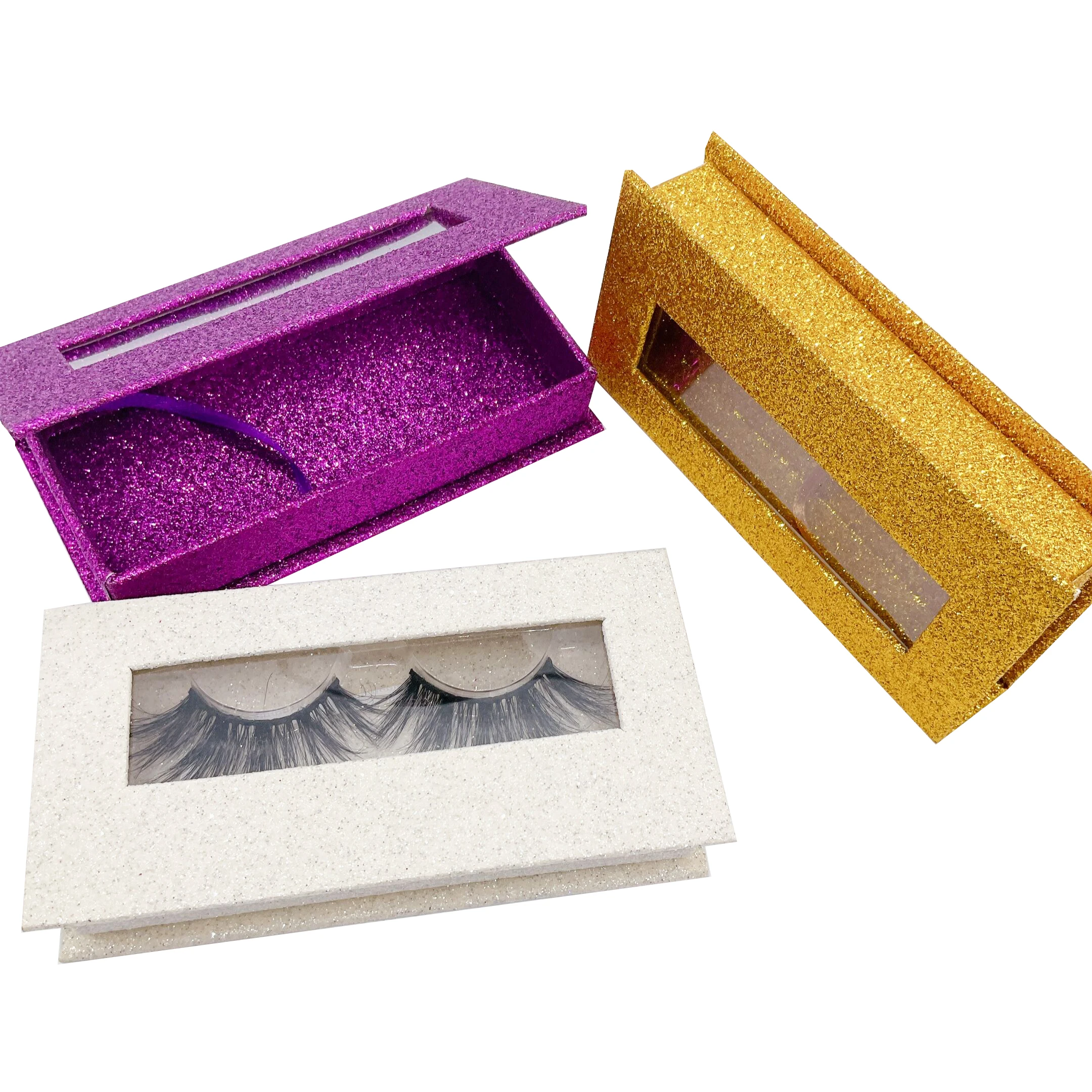 

wholesale 25mm 3d eyelashes faux mink and paper packaging box, Black color