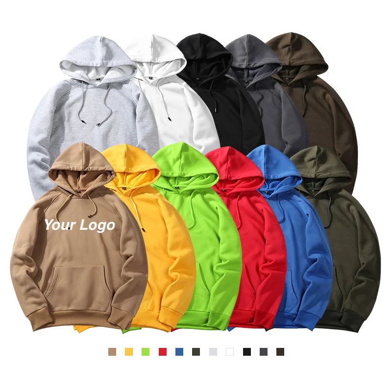 

Custom Logo DIY High Quality Plain Hoodies 100% Polyester Pullover Sweatshirts Unisex Blank Hoodies