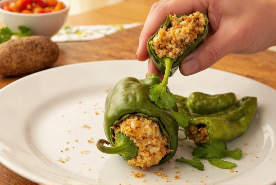 Vegan stuffed poblano