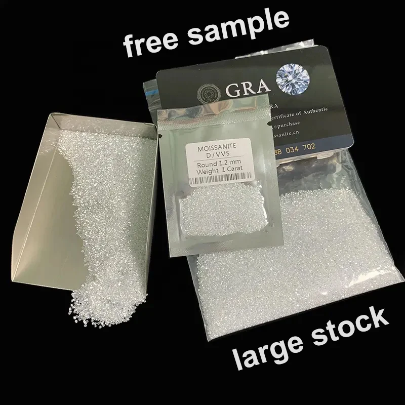 

Cheap Price GRA Certificate Pass Diamond Tester Melee Moissanite Stone Excellent Cut D Color VVS1 Loose Moissanite Gemstone