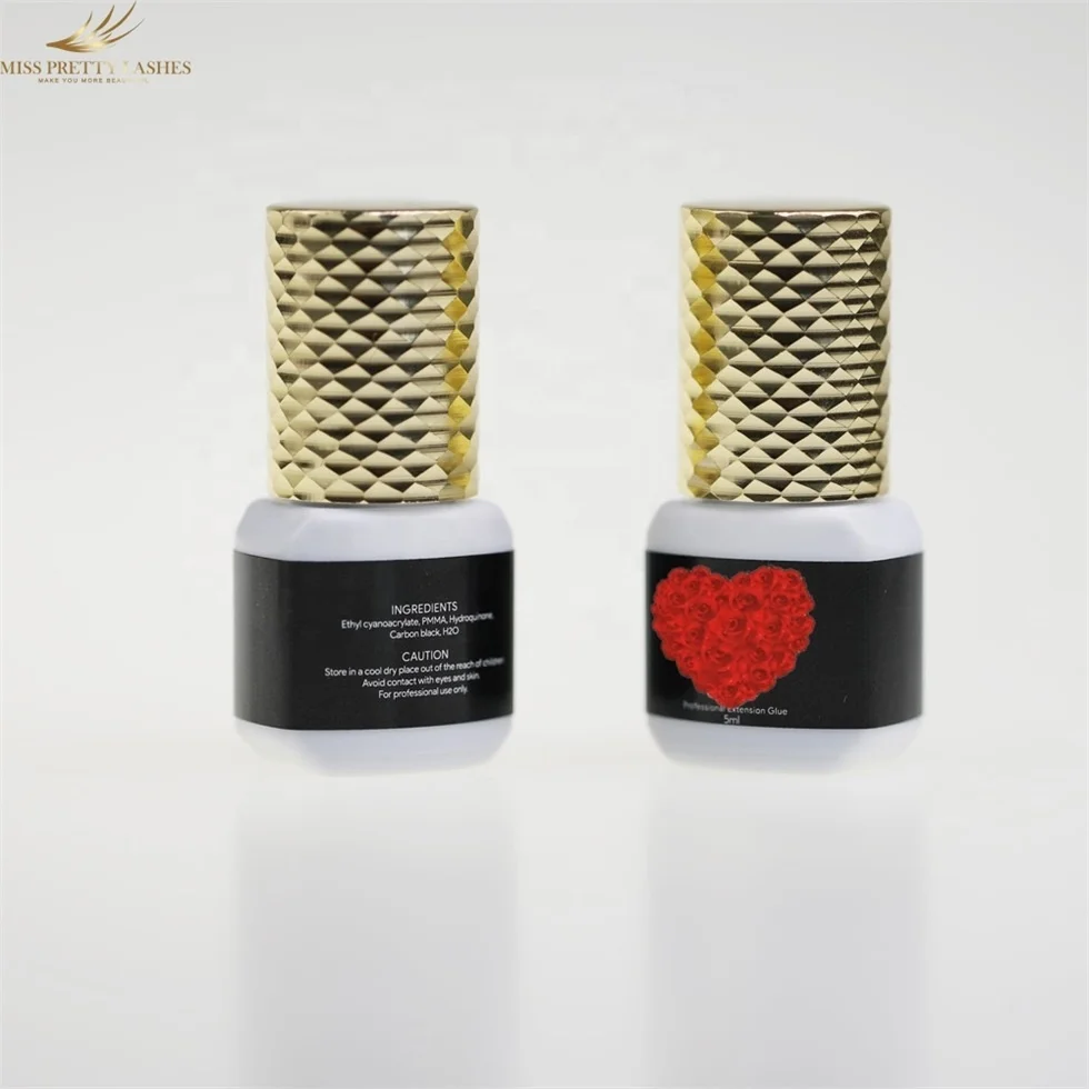 

High quality best strong rhinestones tubes permanent korean individual black sensitive skin eyelash glue, Black eyelash glue