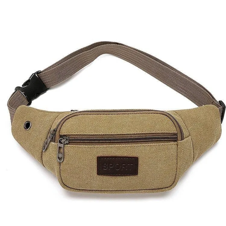 

Men's Women's New High-capacity Canvas Multi-layer Business Pockets Casual Wear-resistant Running Diagonal Bag